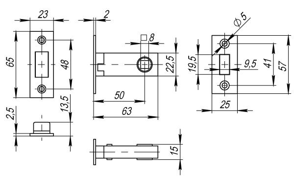 Защелка Fuaro (Фуаро) врезная MAGNET M12-50-25.jpg