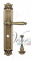 Дверная ручка на планке Venezia Pellestrina WC-4 сантехническая PL97 (мат. бронза)