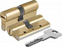 Цилиндровый механизм Kale Kilit 164 DB 80мм (35/45) N ключ/ключ (латунь)