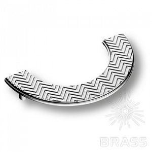 Мебельная ручка BRASS 1198 128MP02 (Глянцевый хром); ?>