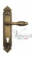 Дверная ручка на планке Venezia Casanova CYL под цилиндр PL96 (мат. бронза)