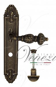 Дверная ручка на планке Venezia Lucrecia WC сантехническая PL90 (ант. бронза); ?>