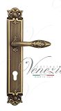Дверная ручка на планке Venezia Casanova CYL под цилиндр PL97 (мат. бронза)