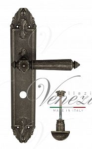 Дверная ручка на планке Venezia Castello WC сантехническая PL90 (ант. серебро); ?>