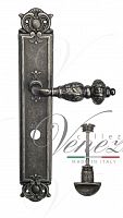 Дверная ручка на планке Venezia Lucrecia WC сантехническая PL97 (ант. серебро)