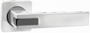 Дверная ручка RENZ DH 301-02 Катания SW/CP (супер белый/хром); ?>
