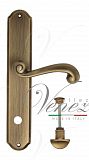 Дверная ручка на планке Venezia Carnevale WC сантехническая PL02 (матовая бронза)