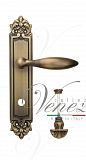 Дверная ручка на планке Venezia Maggiore WC-4 сантехническая PL96 (мат. бронза)