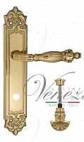 Дверная ручка на планке Venezia Olimpo WC-4 сантехническая PL96 (полир. латунь)
