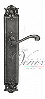 Дверная ручка на планке Venezia Vivaldi PASS проходная PL97 (ант. серебро)