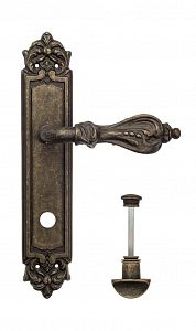 Дверная ручка на планке Venezia Florence WC сантехническая PL96 (ант. бронза); ?>