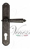Дверная ручка на планке Venezia Castello CYL под цилиндр PL02 (ант. серебро)