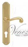 Дверная ручка на планке Venezia Carnevale CYL под цилиндр PL02 (полированная латунь)