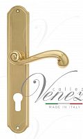 Дверная ручка на планке Venezia Carnevale CYL под цилиндр PL02 (полированная латунь)