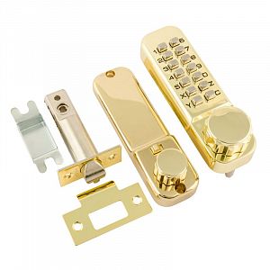 Кодовый замок Нора-М 101 c фиксатором (золото); ?>