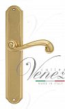 Дверная ручка на планке Venezia Carnevale PASS проходная PL02 (полир. латунь)
