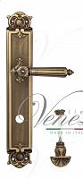 Дверная ручка на планке Venezia Castello WC-4 сантехническая PL97 (мат. бронза)
