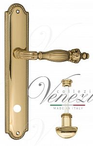 Дверная ручка на планке Venezia Olimpo WC сантехническая PL98 (полир. латунь); ?>