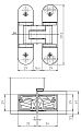 Дверная петля скрытой установки Simonswerk TECTUS TE 303 3D (матовое золото) до 60кг