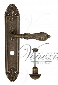 Дверная ручка на планке Venezia Monte Cristo WC сантехническая PL90 (ант. бронза); ?>