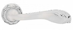 Дверная ручка RENZ DH 64-10 Фабриано SW/CP (супер белый/хром); ?>