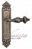 Дверная ручка на планке Venezia Lucrecia PASS проходная PL96 (ант. бронза)