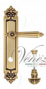 Дверная ручка на планке Venezia Castello WC-4 сантехническая PL96 (франц. золото); ?>