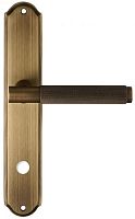 Дверная ручка на планке Extreza Tuba 126 WC сантехническая PL01 (матовая бронза) F03