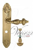 Дверная ручка на планке Venezia Lucrecia WC-4 сантехническая PL90 (полир. латунь)