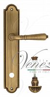 Дверная ручка на планке Venezia Vignole WC-4 сантехническая PL98 (мат. бронза)
