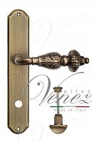 Дверная ручка на планке Venezia Lucrecia WC сантехническая PL02 (мат. бронза)