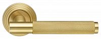 Дверная ручка Extreza TUBA (Туба) 126 на розетке R05 матовая латунь глянец F07