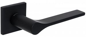Дверная ручка Extreza Hi-Tech Slim LONDA 131 R15 квадратное основание F22 (черный матовый); ?>