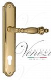 Дверная ручка на планке Venezia Olimpo CYL под цилиндр PL98 (полир. латунь)
