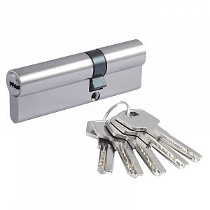 Цилиндровый механизм НОРА-М ЕСО-STD Z 90мм (55/35) ЛП ключ/ключ (хром); ?>
