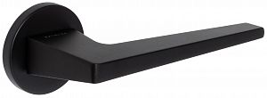 Дверная ручка Extreza Hi-Tech Slim ALIOT 129 R16 круглое основание F22 (черный матовый); ?>