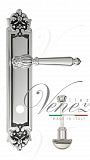 Дверная ручка на планке Venezia Pellestrina WC сантехническая PL96 (натур. серебро + чернение)