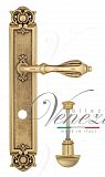 Дверная ручка на планке Venezia Anafesto WC сантехническая PL97 (французское золото + коричневый)