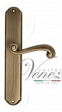 Дверная ручка на планке Venezia Carnevale PASS проходная PL02 (мат. бронза)