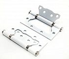 Дверная петля без врезки Puerto 100мм 100-2S FH SW/CP (супер белый/ кольца хром)