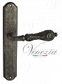 Дверная ручка на планке Venezia Monte Cristo PASS проходная PL02 (ант. серебро)
