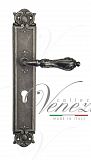 Дверная ручка на планке Venezia Monte Cristo CYL под цилиндр PL97 (ант. серебро)