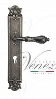 Дверная ручка на планке Venezia Monte Cristo CYL под цилиндр PL97 (ант. серебро)