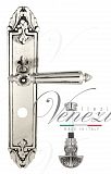 Дверная ручка на планке Venezia Castello WC-4 сантехническая PL90 (натур. серебро + чернение)