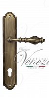 Дверная ручка на планке Venezia Gifestion CYL под цилиндр PL98 (мат. бронза)