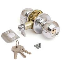 Ручка-защелка Avers мод. 6072-01-CR (хром) ключ/фиксатор