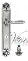 Дверная ручка на планке Venezia Castello WC-4 сантехническая PL97 (натур. серебро + чернение)
