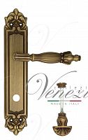 Дверная ручка на планке Venezia Olimpo WC-4 сантехническая PL96 (мат. бронза)