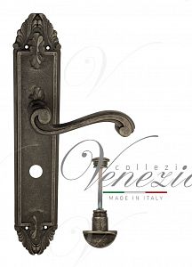 Дверная ручка на планке Venezia Vivaldi WC сантехническая PL90 (ант. серебро); ?>
