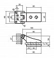 Петля для стеклянных дверей RENZ GDH 70 SN (матовый никель)